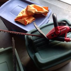 Craftsman hedge trimmers/electric and Remington electric chainsaw