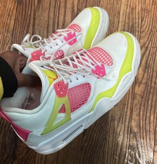 Air Jordan 4 Retro GS ‘lemon Venom/ Pink Blast