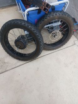 ELECTRIC REAR WHEEL HUB MOTOR AND FRONT WEEL