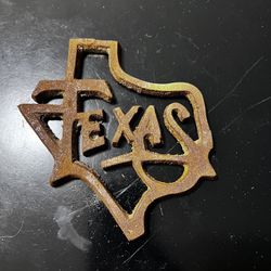 Vintage Texas State Sign, Decorative Metal Art Sign Heavy