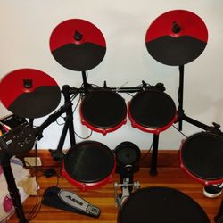 Red & Black Electric Drum Set 