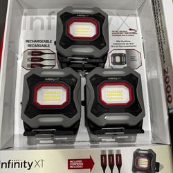 Infinity X1 2000 Lumen Rechargeable Worklights - 3 Pack