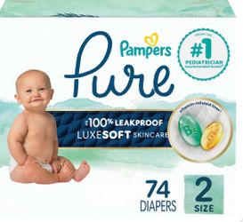 Pampers Pure Size 2 Diapers 74 Count