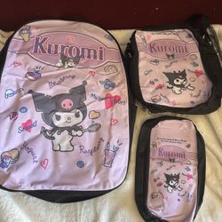 New Kuromi, backpack lunchbox and pencil case