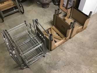 Vintage Mid-Century Modern Chrome & Glass End Table – 16”