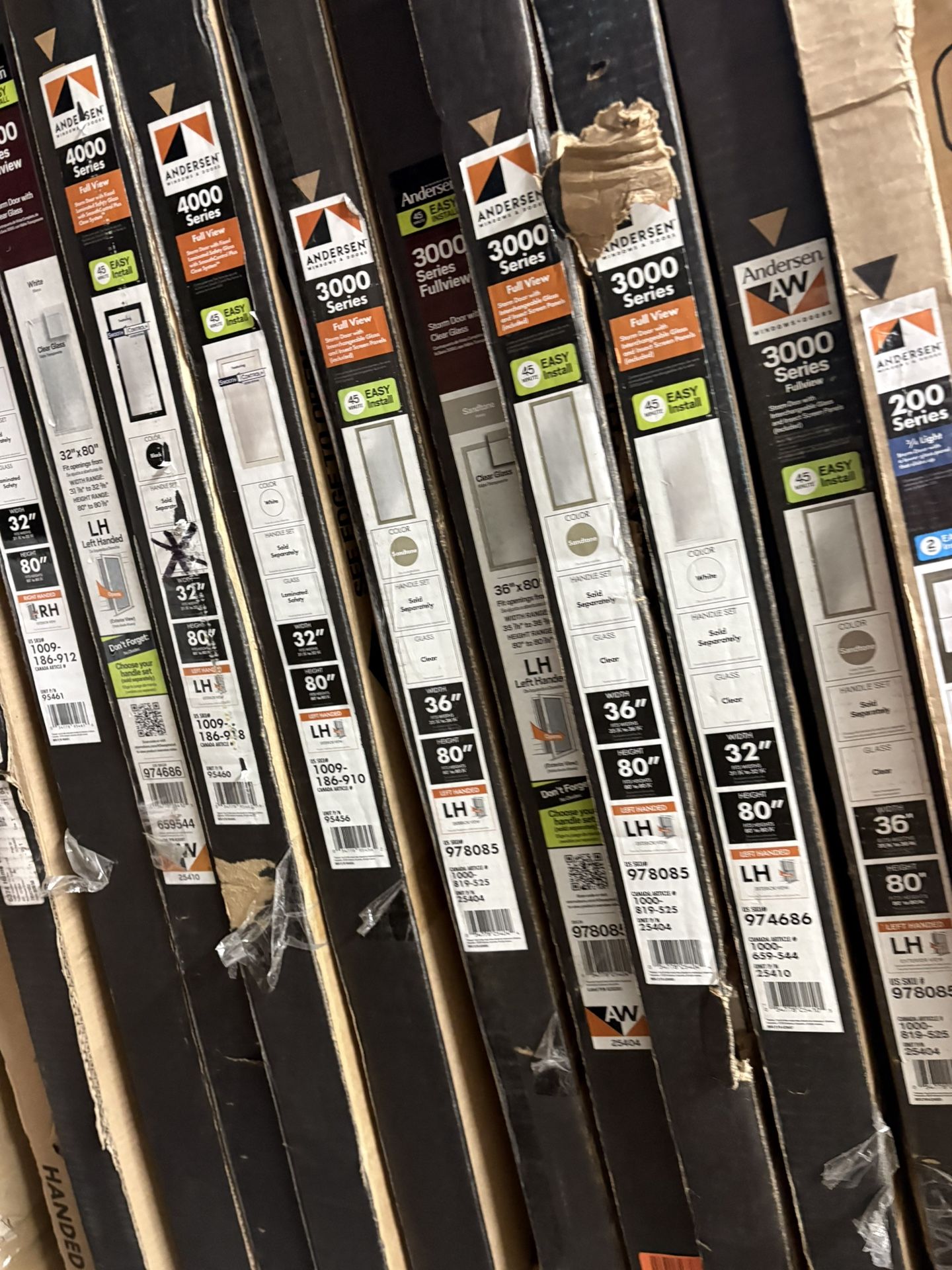 Andersen 3000 Series 36 in. x 80 in. Sandtone Right-Hand Retractable Aluminum Storm Door with Nickel Hardware