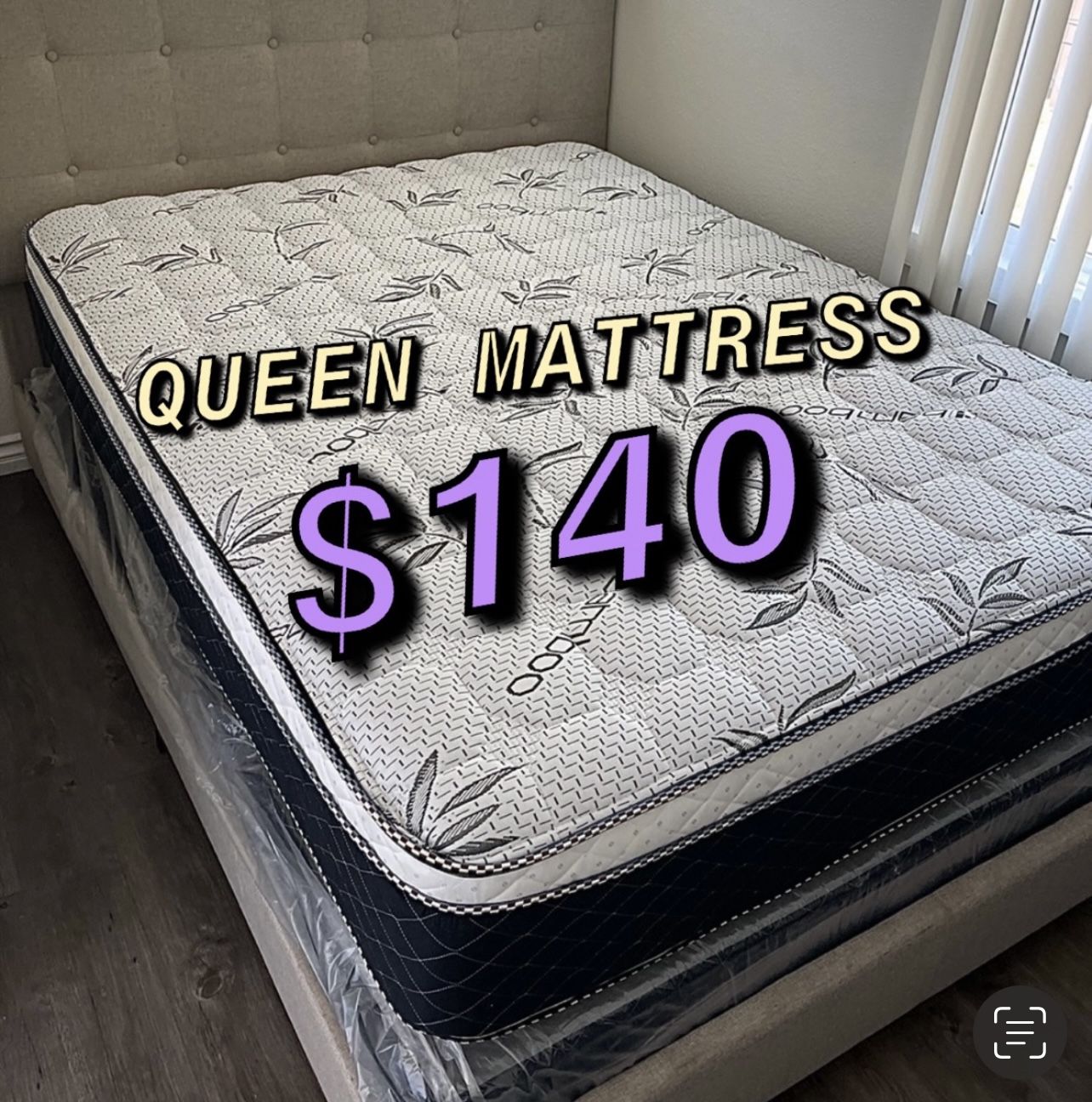 New Queen Mattress For $140