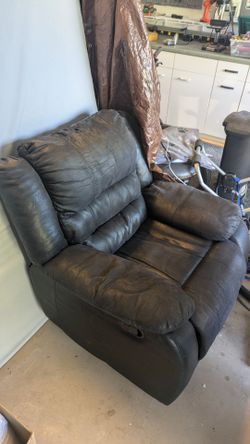 Leather recliner