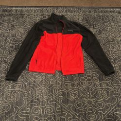 Columbia Fleece Men’s Jacket red and black Size M