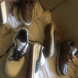 Nice main brand leather shoes Size 9only $15 each firm