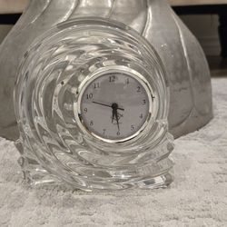 Brand New Lenox Crystal Snail Shape Clock