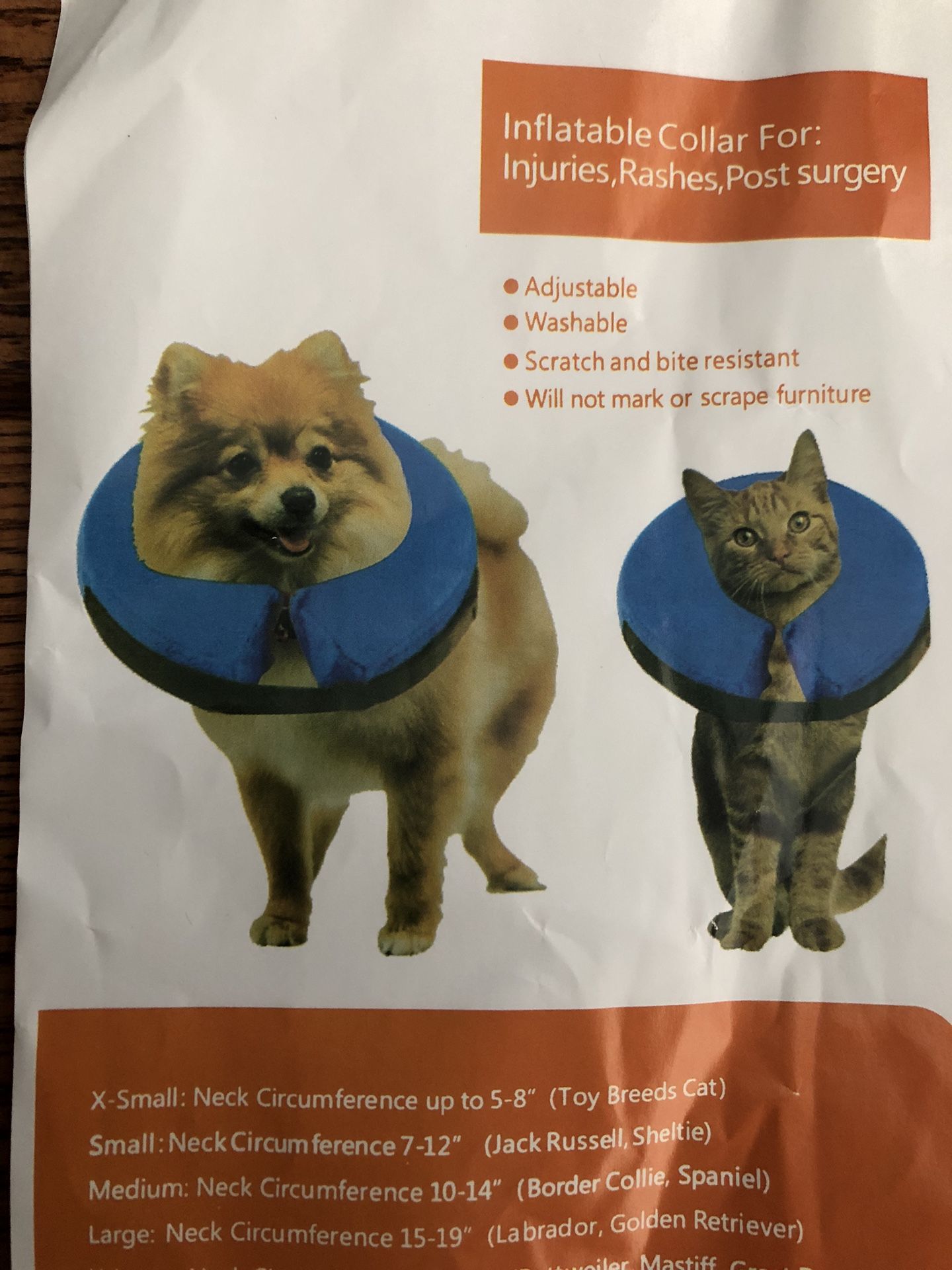 Dog Cone Collar/Soft Inflatable