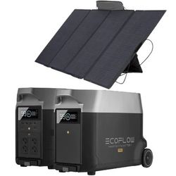 EcoFlow Delta Pro Portable Power Station & 400W Solar Panel & Smart Extra Battery