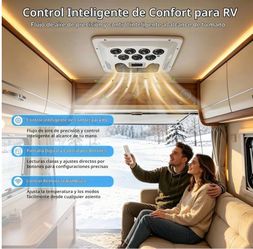 11000BTU 12V DC Rooftop RV Air Conditioning with Heating 4000 BTU Heat