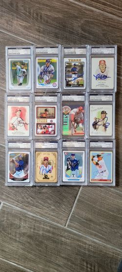 Lot of 12 PSA/DNA Certified Autographed Baseball Cards