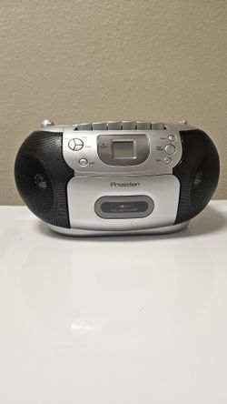 PRESIDIAN PBB500, CD CASSETTE AM/FM RADIO BOOM BOX, FULLY TESTED & Works Great