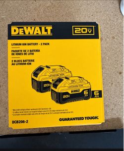 Dewalt Double Battery Pack 20v 6AH