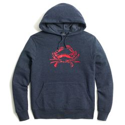 Crewcuts Red Crab Blue Sweatshirt Hoodie Top Sweater Kids Children's Size  6 7 Y Long Sleeve 