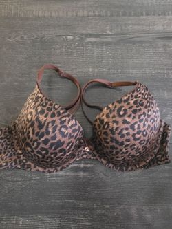 Like new!! VS push up leopard bra 34C