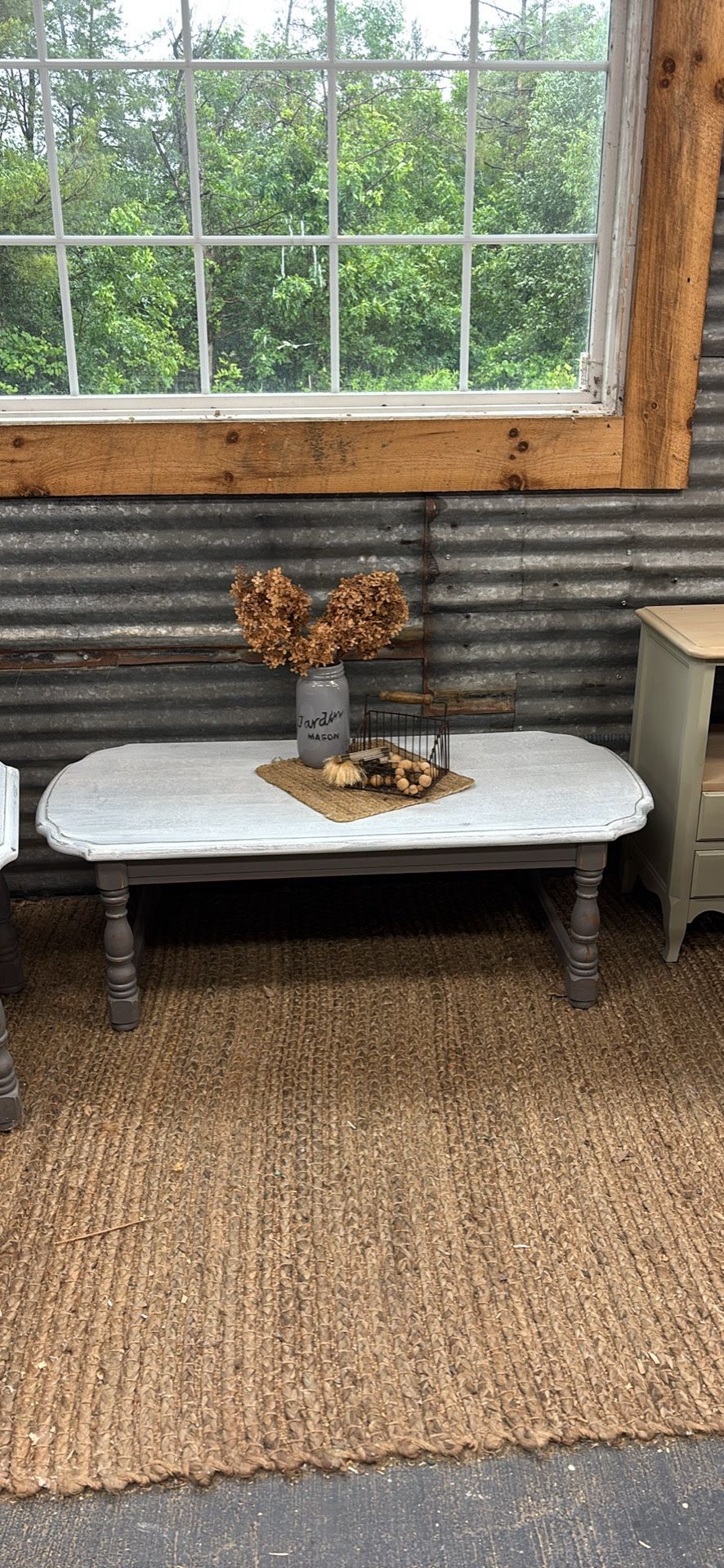 Modern farmhouse, coffee table refinished