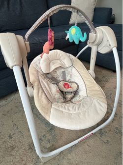 Ingenuity Soothe 'N Delight 6-Speed Portable Baby Swing with Music - Cozy Kingdom