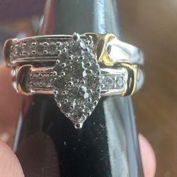 10k Gold Diamond Ring Set