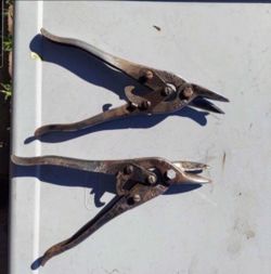 Vintage M1 and M2 Wiss 9-3/4 in. Compound Action Straight and Right Cut Aviation Snips