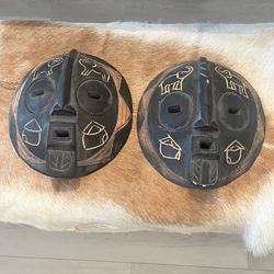 Pair Of vintage decorative Masks 
