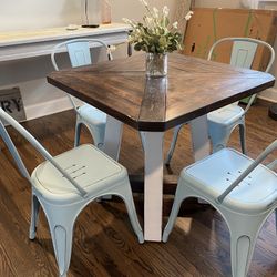 Wood Bistro Kitchen Table 