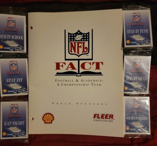 1996 Fleer Fact Shell NFL Football 6pack Card set