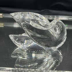 Vintage Signed Baccarat France Lead Crystal Swan with tucked head Figurine Paperweight Rare Retired Exquisite vintage Baccarat French lead crystal sw