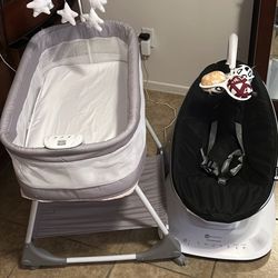 Simmons Beauty Rest Bassinet And 4 Moms Swing