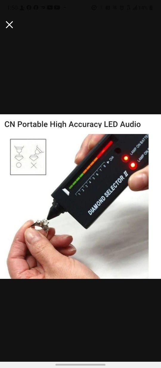 Jewelry diamond tester