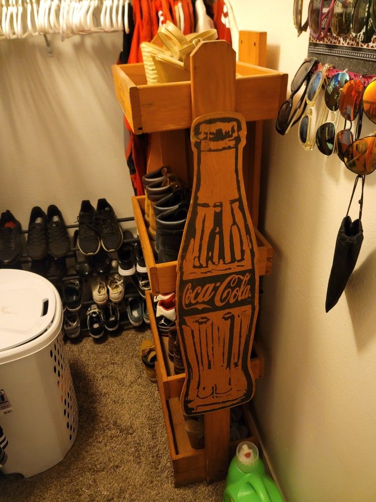 Wood Coca Cola Shelf
