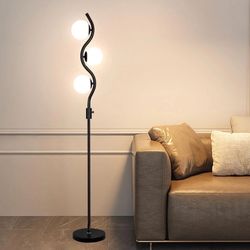  Floor Lamp, Dimmable (Brightness Adjustable) Standing Lamps with 3 Globe Soft Warm White 3000K Bulbs