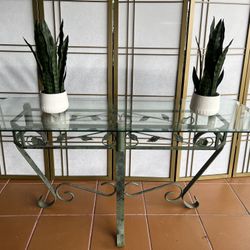 Patinated Cast Iron Console Table