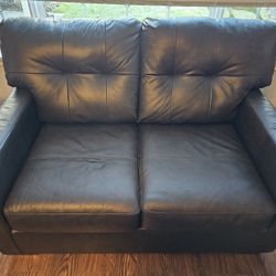 Black Leather Loveseat