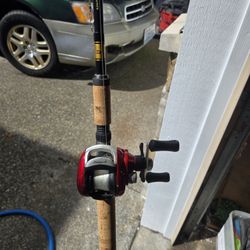 6.6 Ft Fishing Pole With Alpha Reel 
