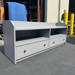 IKEA HAUGA TV Stand Light Gray Excellent Condition