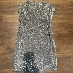 Silver Sequin Dress