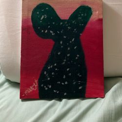 A Beautiful Art By A Cactus In The Desert With A Beautiful View/ Sunset!!