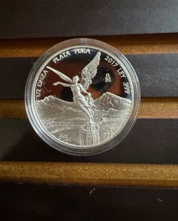 2017 1/2 oz proof Mexican Libertad .999 Silver coin