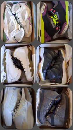 9 pairs of authentic sneakers 6y--8w original boxes