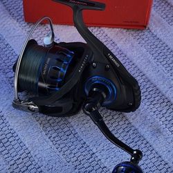 Nice clean Diawa saltist 6500 spin reel with upgraded power handle used 5times.$200