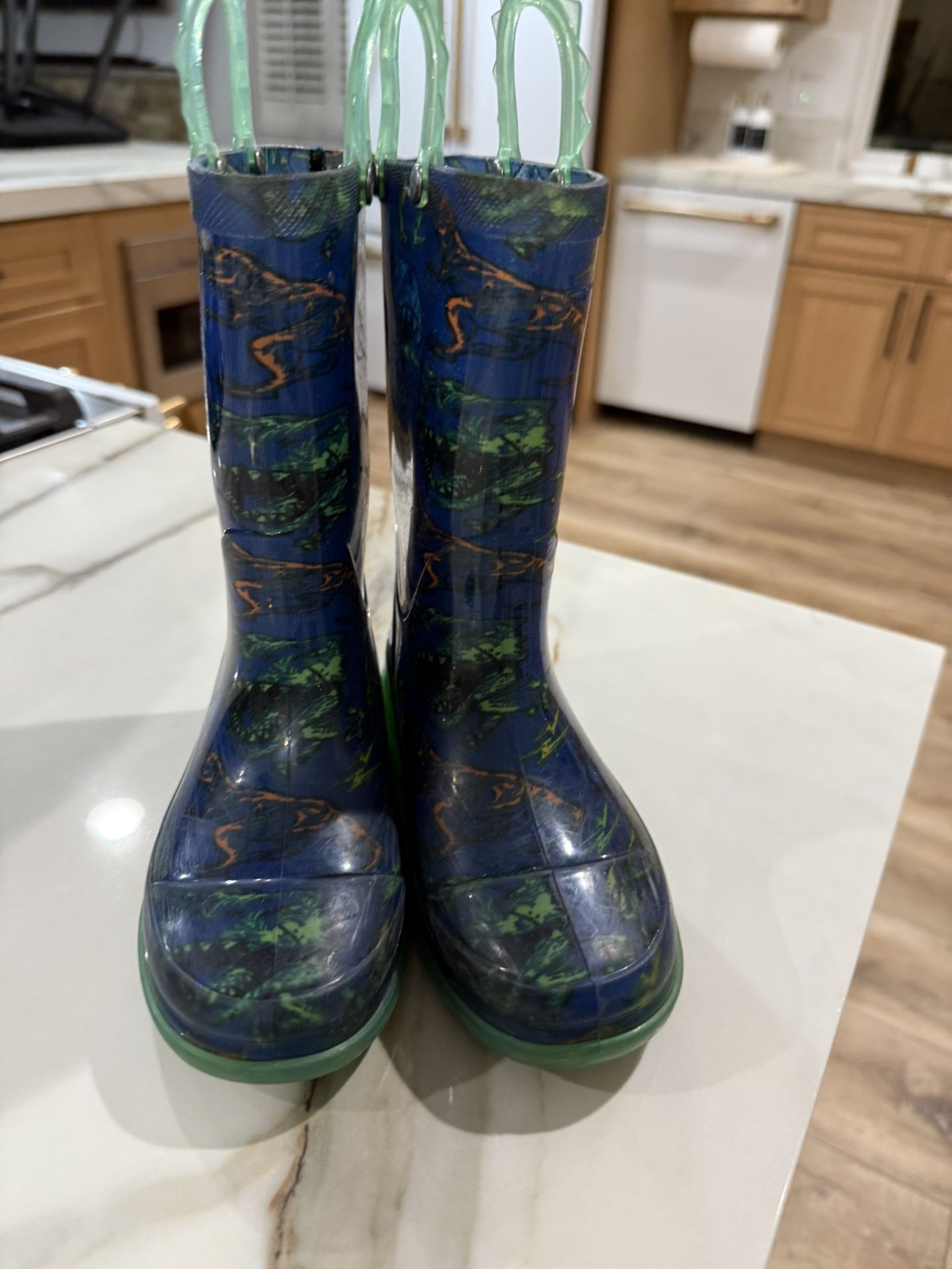 Boys Rain Boots Child Size 11 Dinosaur