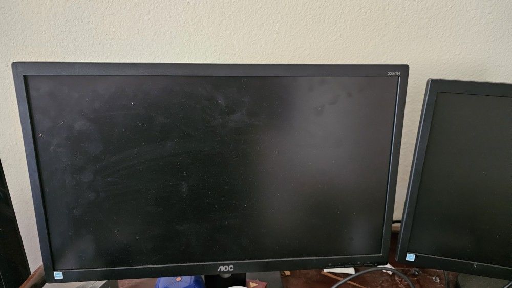 Two AOC Monitors Barely Used.