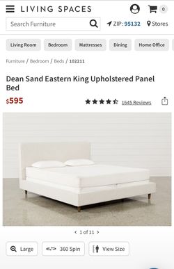Dean Sand Eastern King Upholstered Bed WinkBeds Luxury Firm