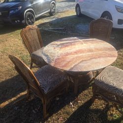 Braxton Culler Dining Set 6 Piece Rattan