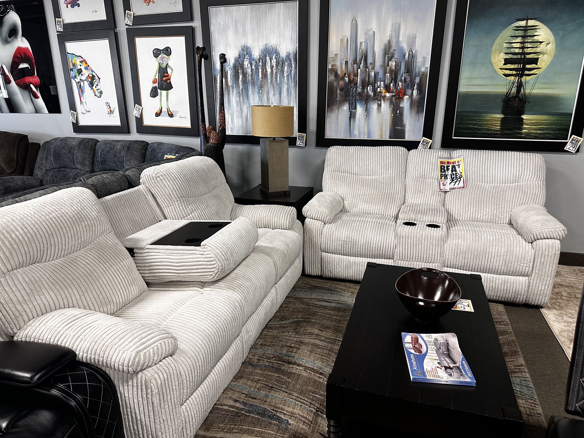 Stunning Reclining Sofa Set! $1499 🤍☎️✨