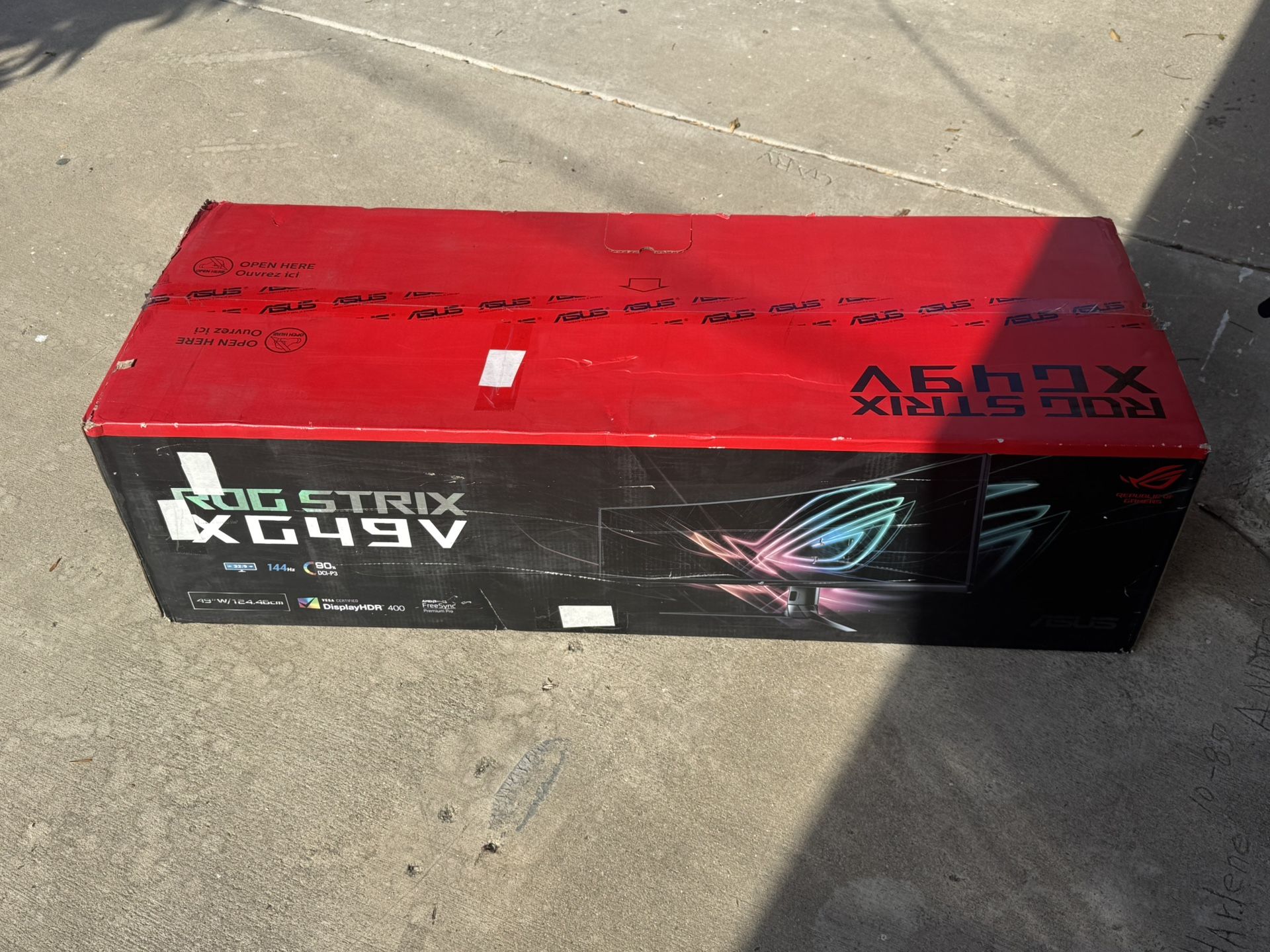 Asus ROG Strix XG49VQ 49” Curved Gaming FreeSync Monitor 144Hz Dual Full HD HDR Eye Care with DP HDMI Black